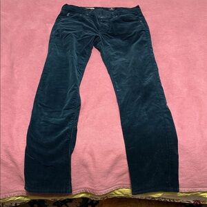 AG Adriano Goldschmied dark blue/green  Straight Leg corduroy jeans